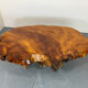 Brutalist Wabi Sabi mid-century coffee table made of natural biological burl wood.