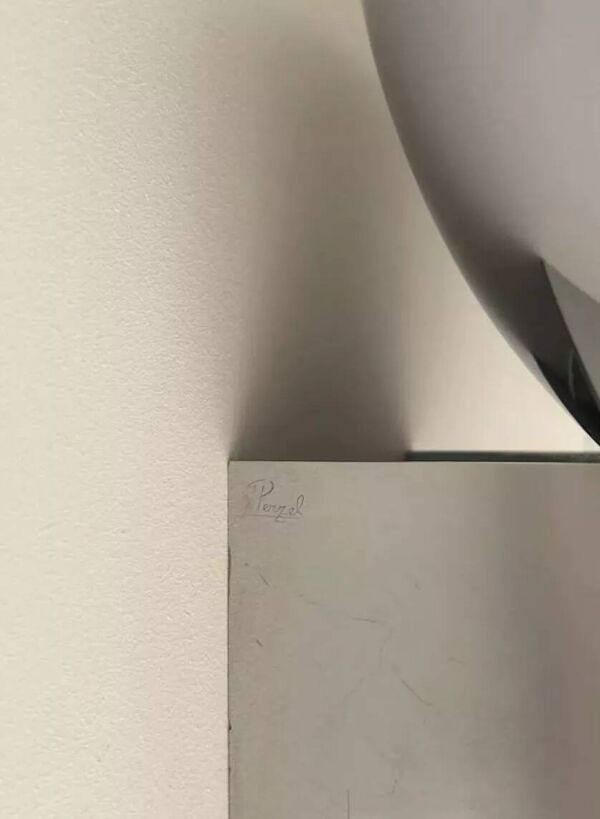 Applique vintage Perzel 347 bm , bronze chromé, France 1950