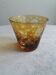 Cut crystal glass lined with amber color