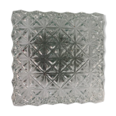 Ceiling lamp wall lamp square window in chiseled glass from the 60s and 70s