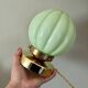 Vintage mint green opaline globe table lamp
