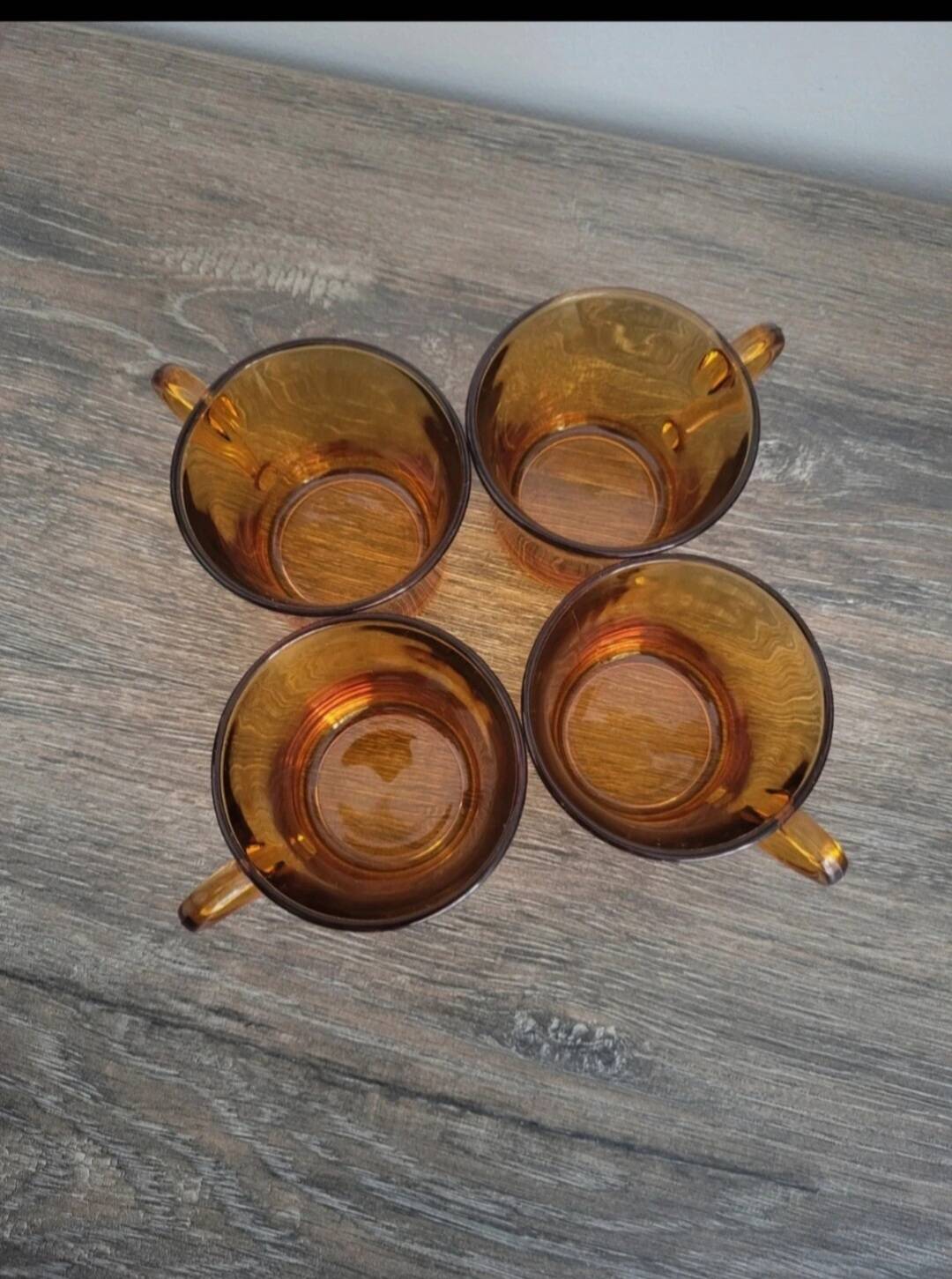 Duralex - lot de 4 tasses à café verre orange