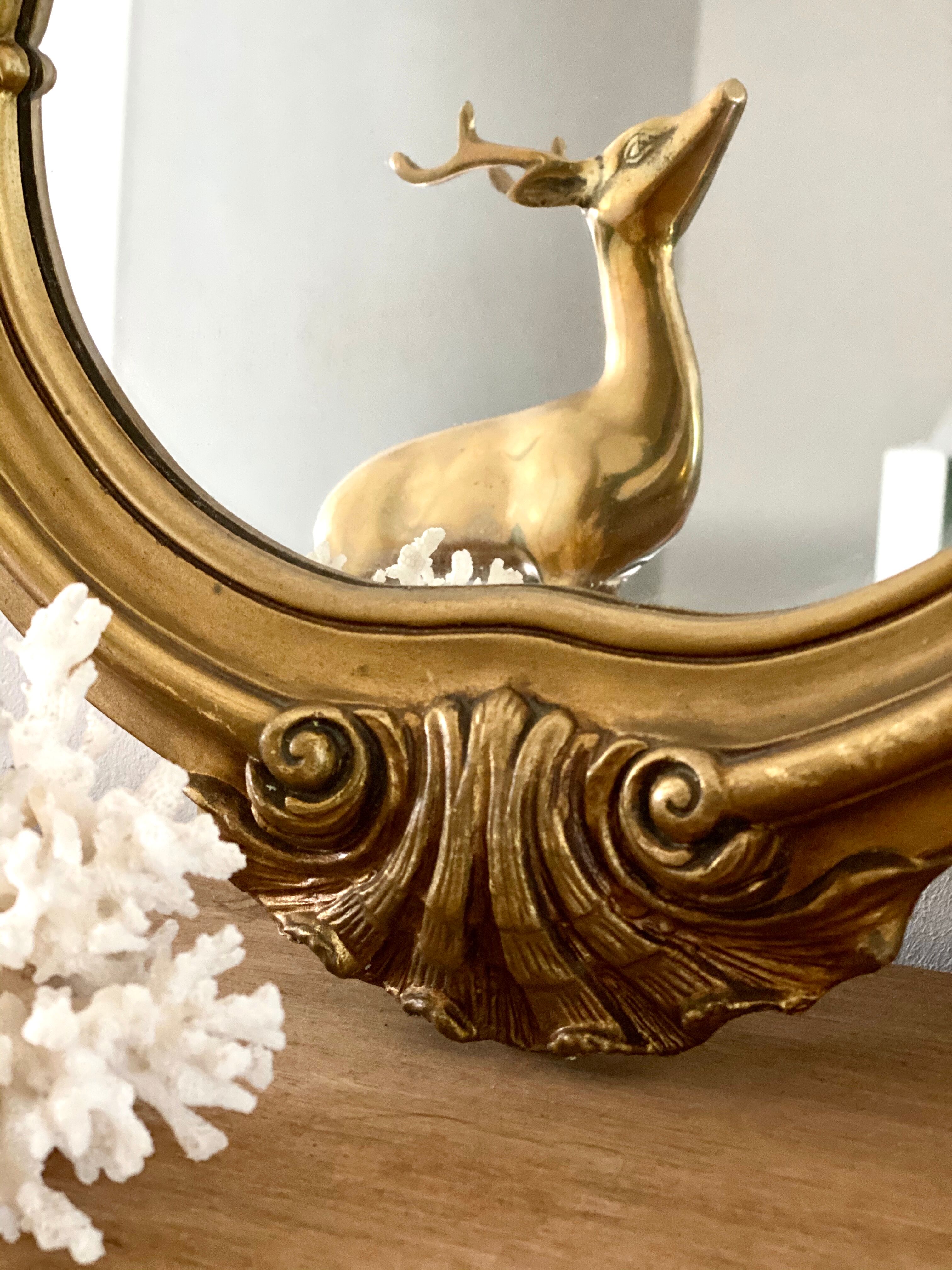 Ancien miroir doré 62x38 cm