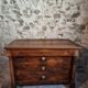 Antique French walnut commode, early 19th century (1800–1830), 4 drawers.