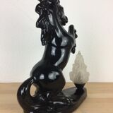 Lampe cheval cabré et flamme