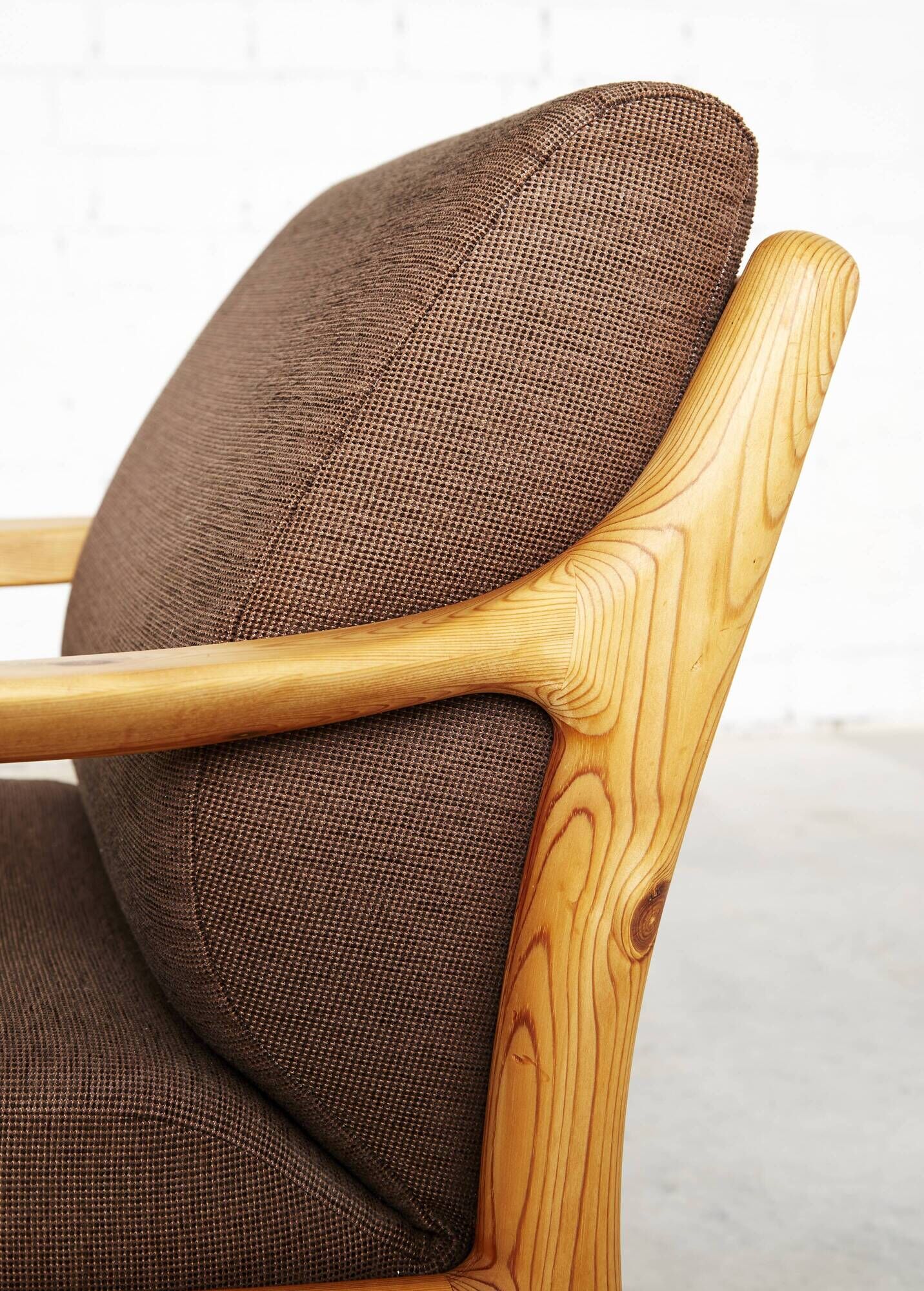 Danish Modern Pine  Armchair & Stool  by C. F. C. Silkeborg