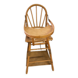 Baby high chair early 20th century thonet style curved wood and cane et you