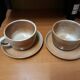 Pair of sandstone cups