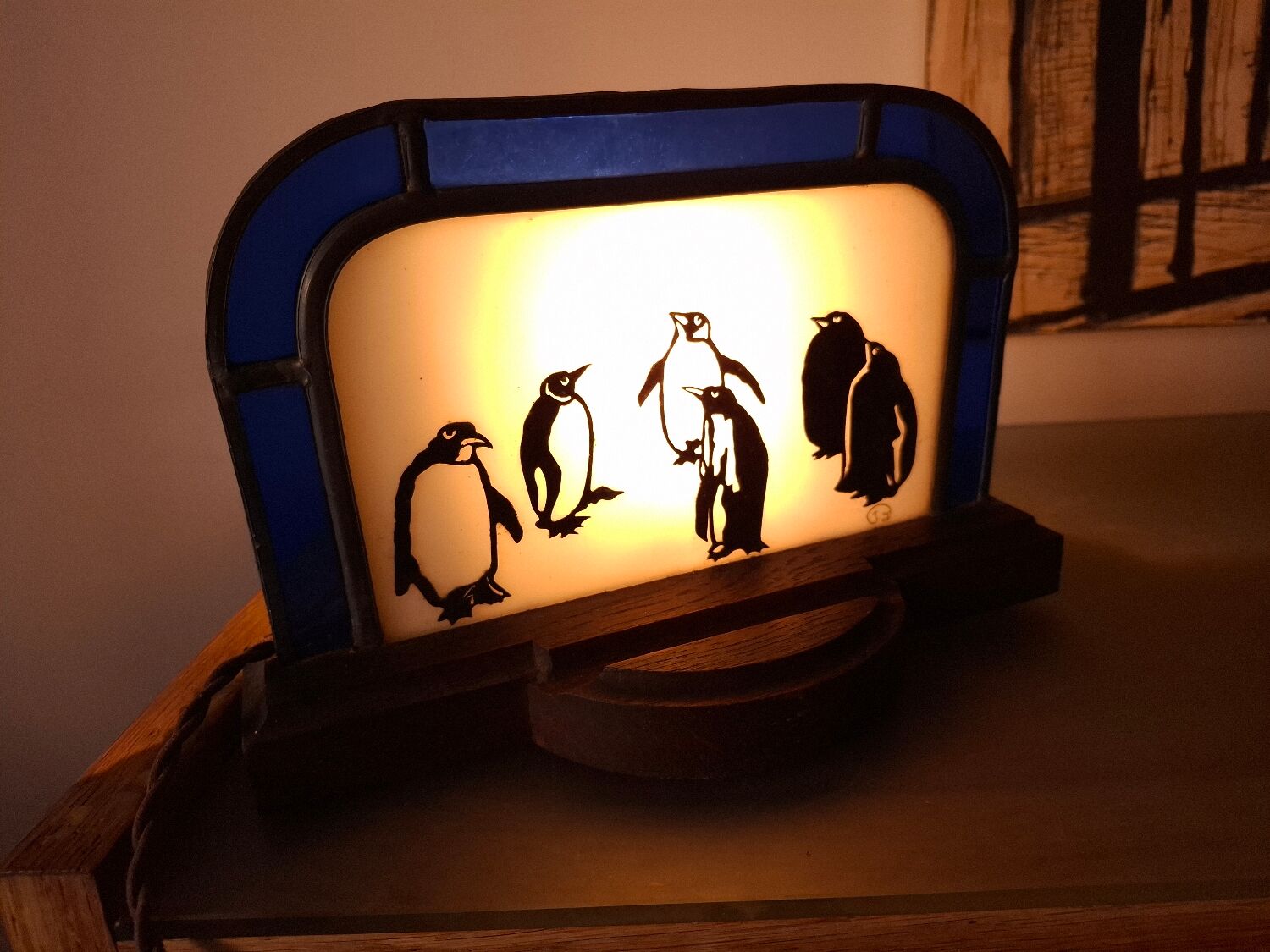 Art Deco glass lamp