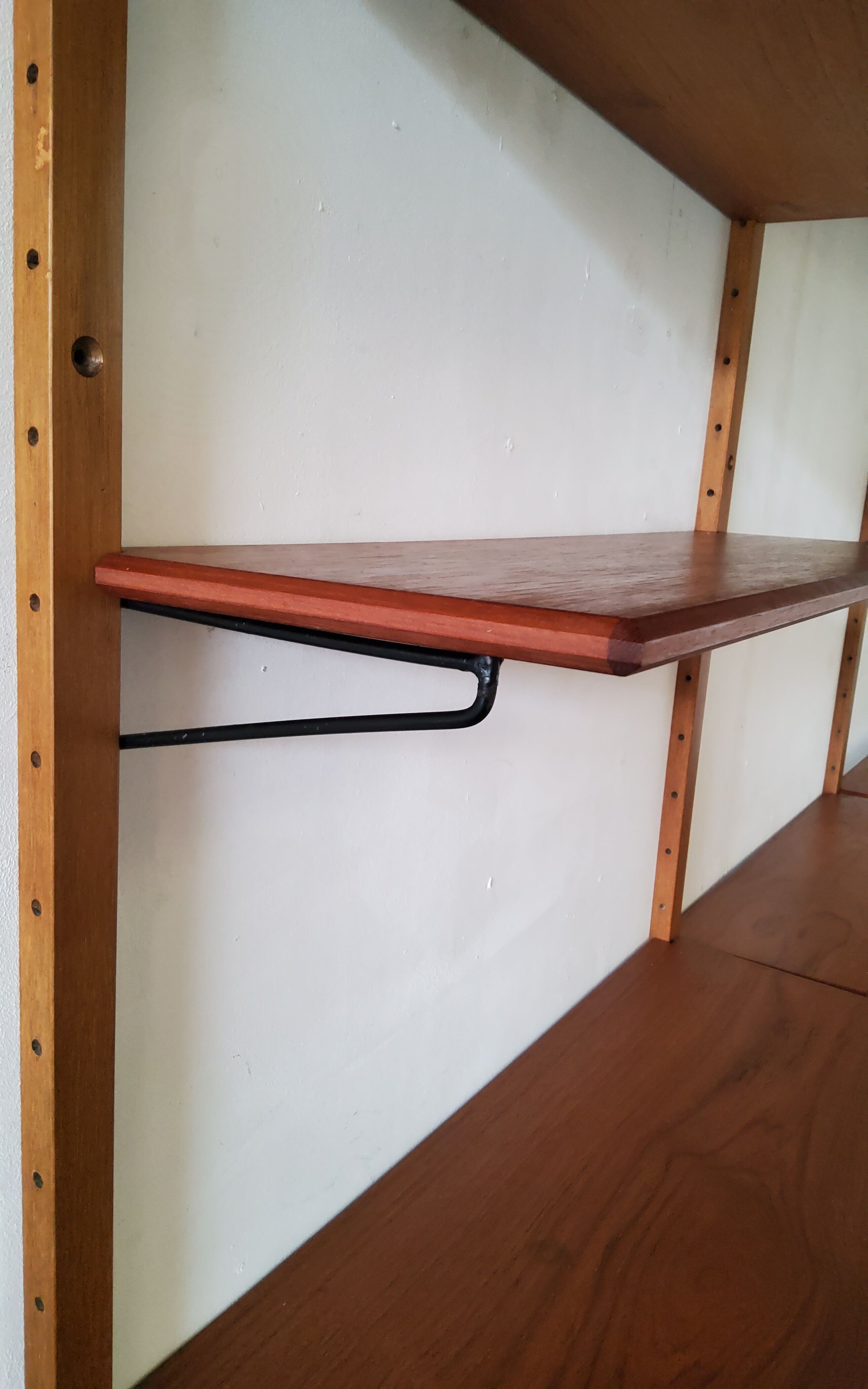 Danish vintage modular wall shelf, 1960