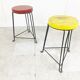 Pair of mid century industrial stools, 1950s