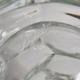 Sèvres crystal vase with rough glass pattern, 26 cm