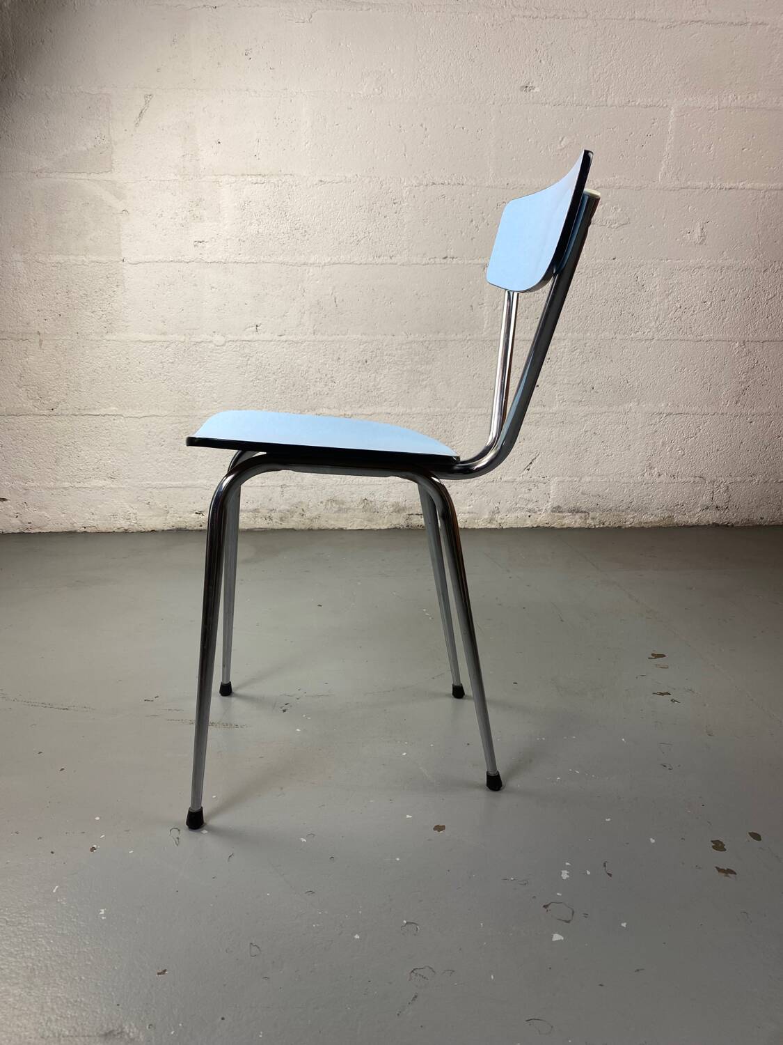 Blue Formica chair