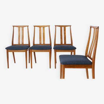 4 chaises de salle à manger vintage, années 1960, danoises, teck