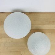 Pair of speckled glass ball wall lights from Vianne, half sphere