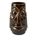 Small vintage ethnic face vase