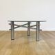 Round coffee table in chrome and smoked glass, 1970s