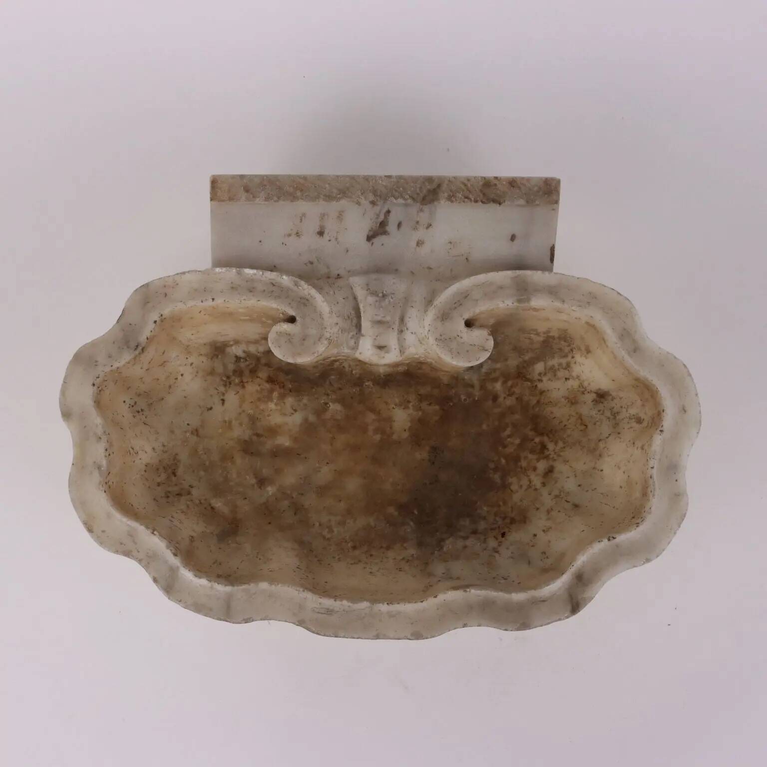 Antique baroque marble cup Italy 18th century