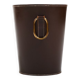 Carl auböck 1950s brown leather waste paper basket