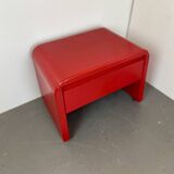 Pair of red bedside tables, 1980s