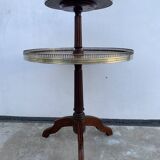 Late 19th century tripod pedestal table in wood marquetry