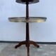 Late 19th century tripod pedestal table in wood marquetry