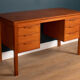Retro Danish Mid Century Danish Teak Desk By Bent Silberg Mobler
