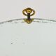 French mid-century mirror side table, Jacques Adnet style, brass, 1950s.
