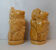 pair of vases in faience Saint Clement slurry art deco