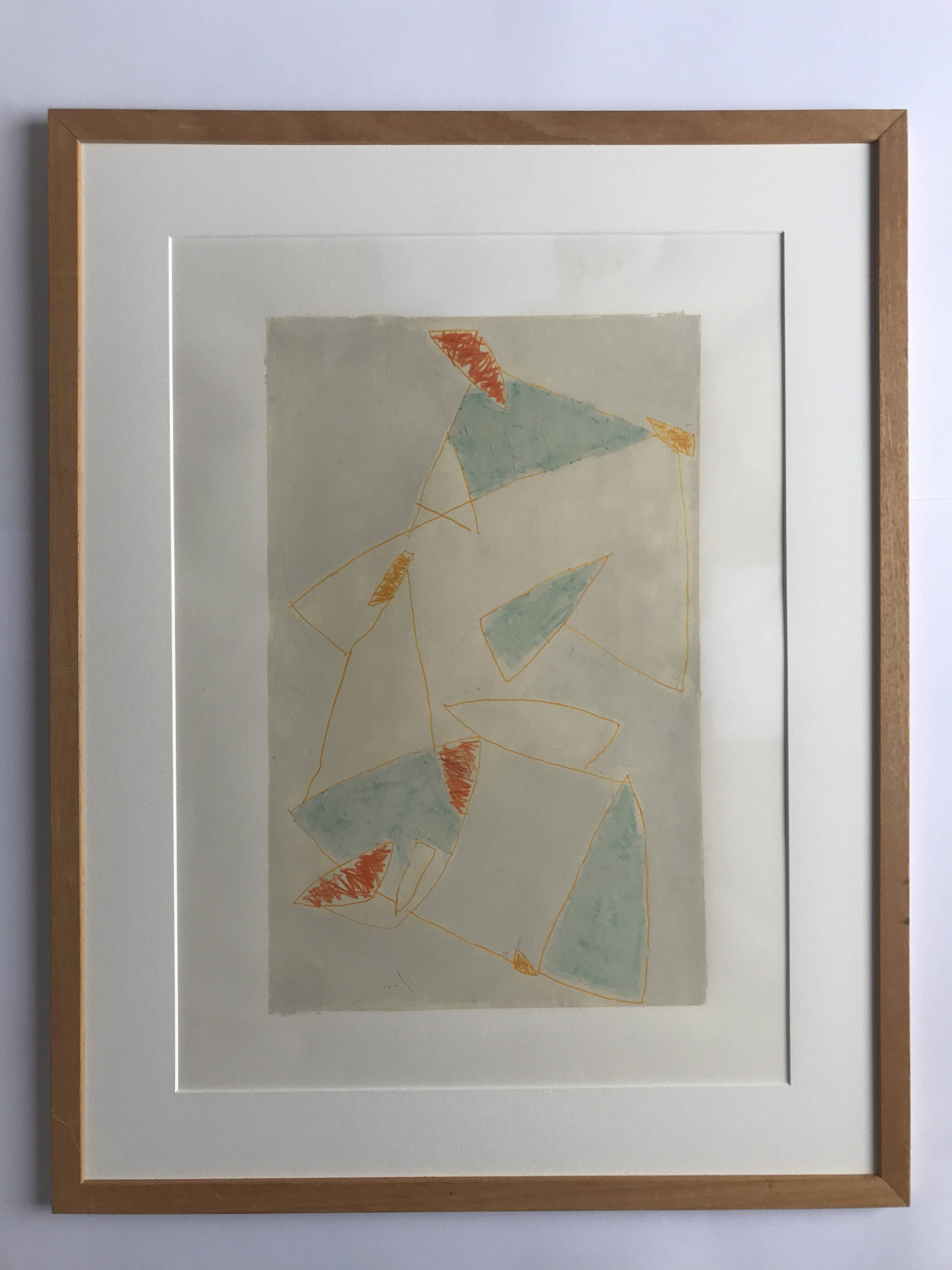 Georges FERRATO, Roussillon, 1991. Pencil and gouache, hand-signed