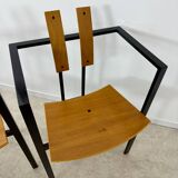 3 old Karl Friedrich Forster raw design chairs model Trix KFF postmodern 70s/80s