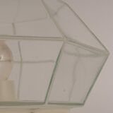 white glass ceiling lights by Limburg, Germany, 1960s.