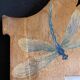 Pair of frames art nouveau circa 1900 dragonfly and flowers for restoration
