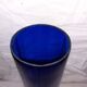 Vase en verre bleu