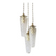 Suspension cascade 3 tulipes vintage