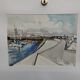Watercolour by Michel Roubille. The island of Yeu 2000.