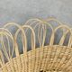 Vintage rattan sun mirror from the 60s
