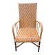Antique high-back rattan armchair