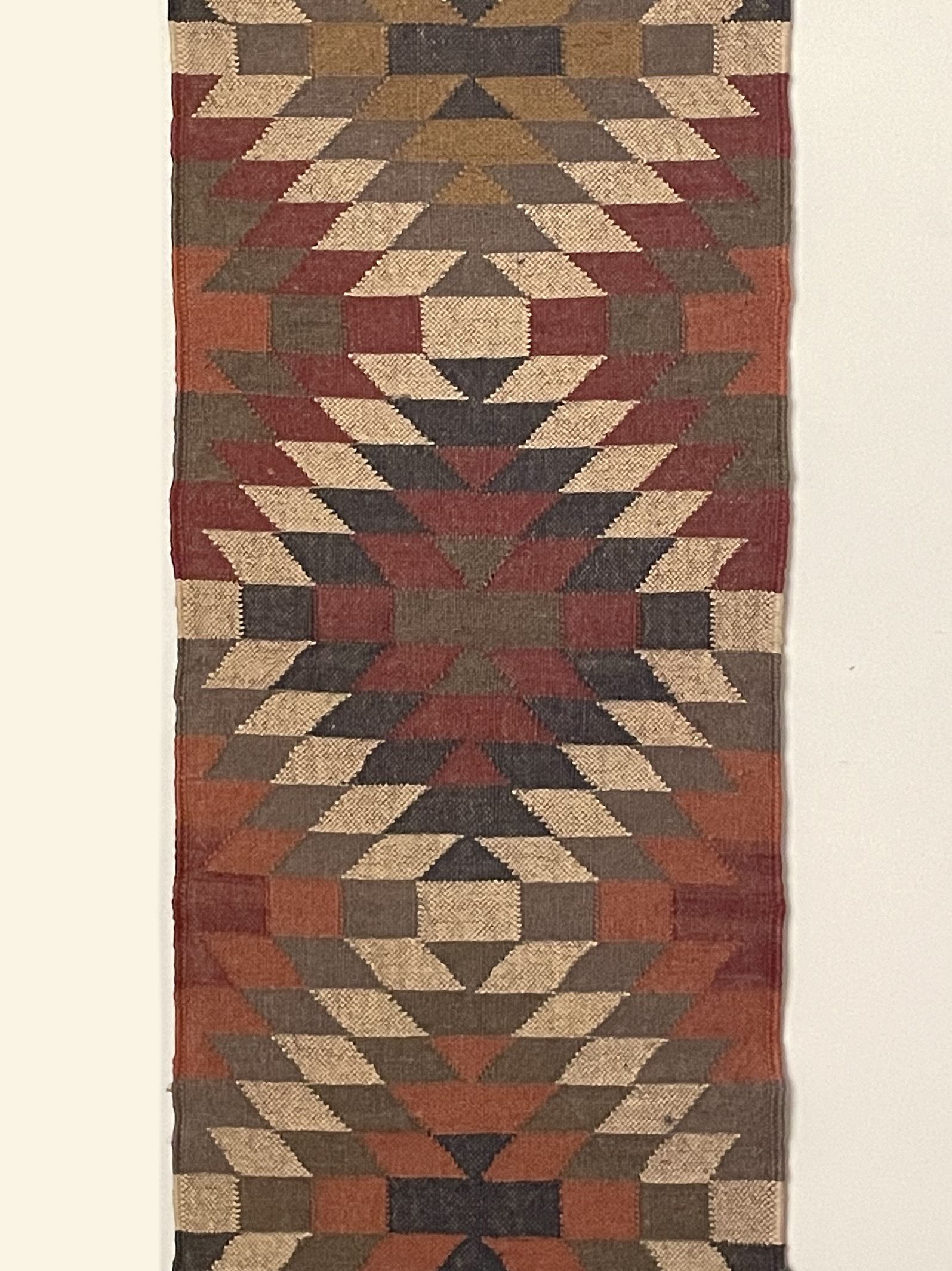 2 x 6 jute handwoven kilim runner Dhurrie rug, Indian