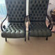 2 Chesterfield armchairs