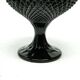 Sugar bowl, New Postmodernism, black hyalite glass, Ząbkowice, Poland, 1970s