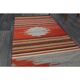 1970s Turkish Oushak Handmade Wool Cotton Red Runner Rug 73x261
