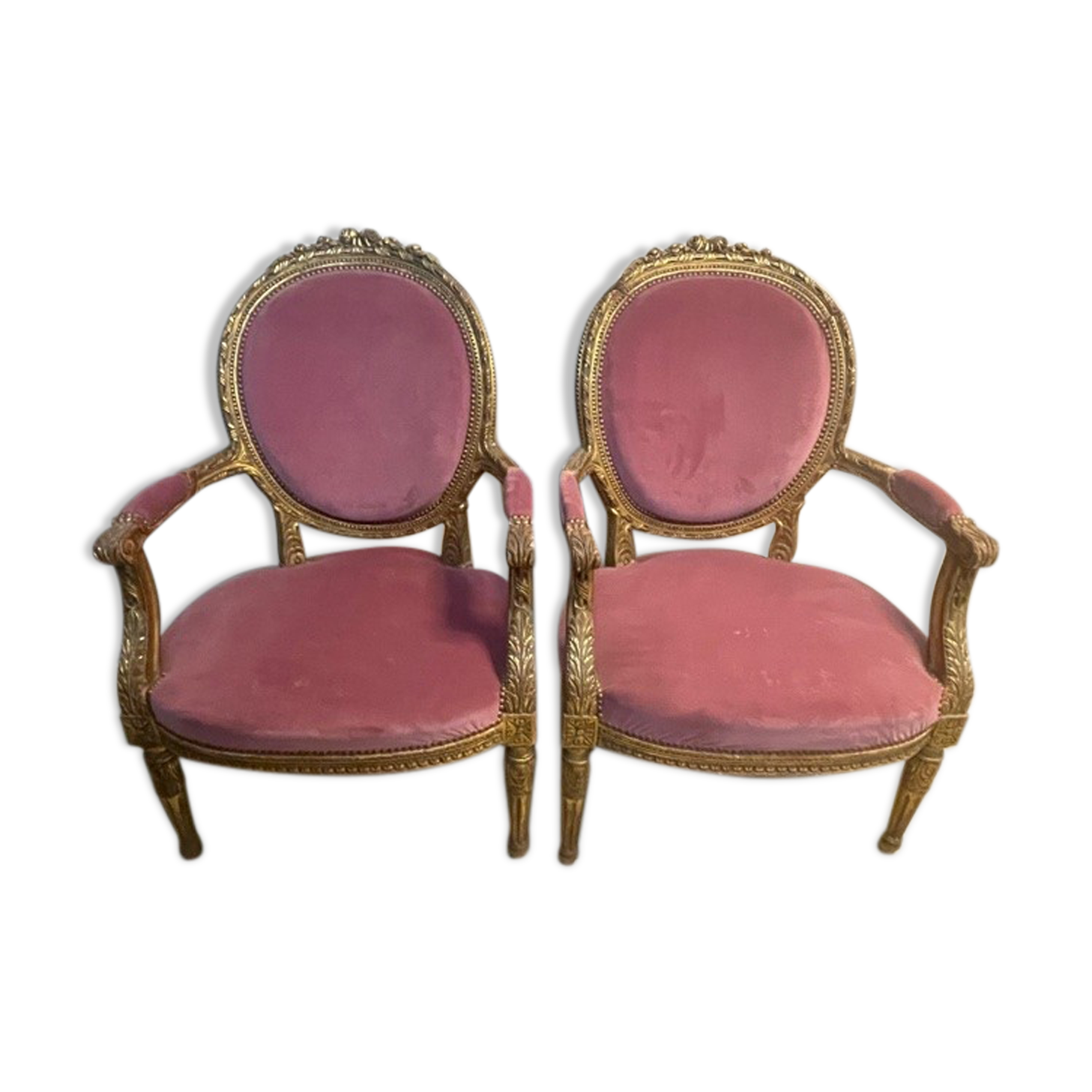 Pair of armchairs Louis XVI style Napoleon III