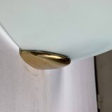 Postmodern vintage glass wall light by Metalarte, 1980s.