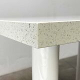 Postmodern Italian vintage dining table with terrazzo-style surface, 1980s.