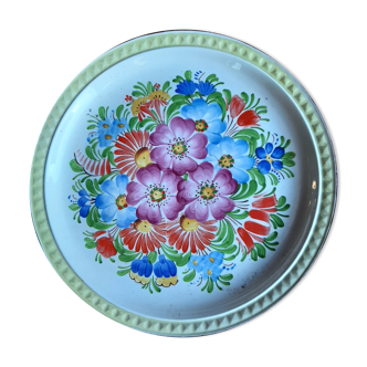 Assiette fleurie Ditmar Urbach Tchécoslovaquie