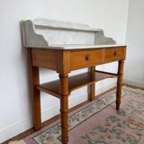 Dressing table in wood and marble