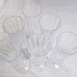 6 champagne flutes in Arques crystal