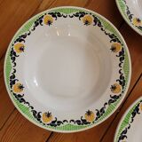 Set of 5 Maroussia Digoin Sarreguemines soup plates