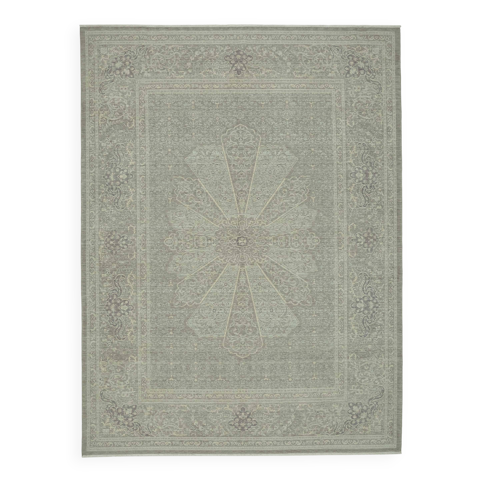 Tapis Oushak turc fait main 283 cm x 376 cm